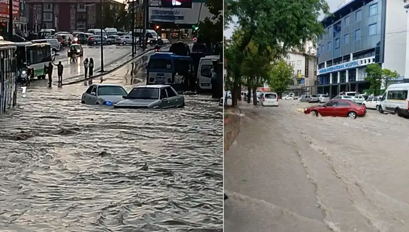 Ankara'da Sağanak Yağış Haberleri: Arabalar Sürüklendi, Şehir Felç Oldu!