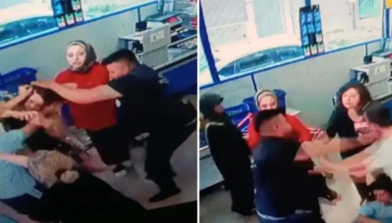 Market Kayıtlarına Geçen Şok Edici Olay: Kadını Saçlarından Tutup Yumrukladılar