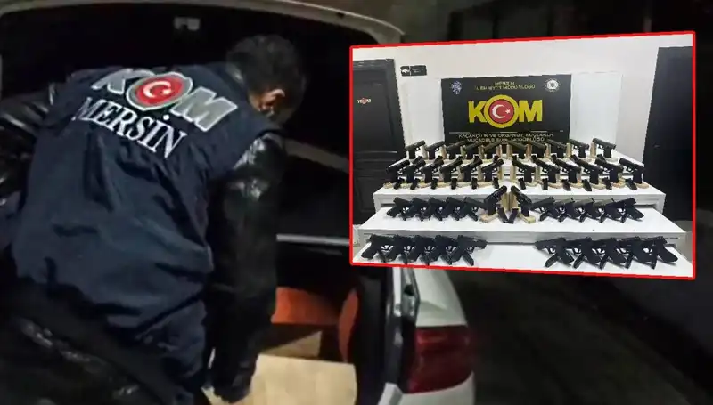 Mersin'de Şaşkınlık Yaratan Olay: Otomobil Yerine Silah Deposu Bulundu