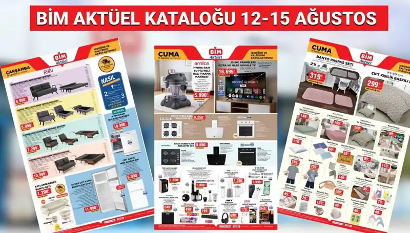 BİM 12-15 Ağustos 2025 Aktüel Kataloğu: Yeni Ürünler Şaşırtıyor!