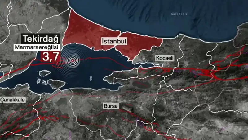 Marmara Denizi'nde 3,7 Büyüklüğünde Deprem! Son Gelişmeler