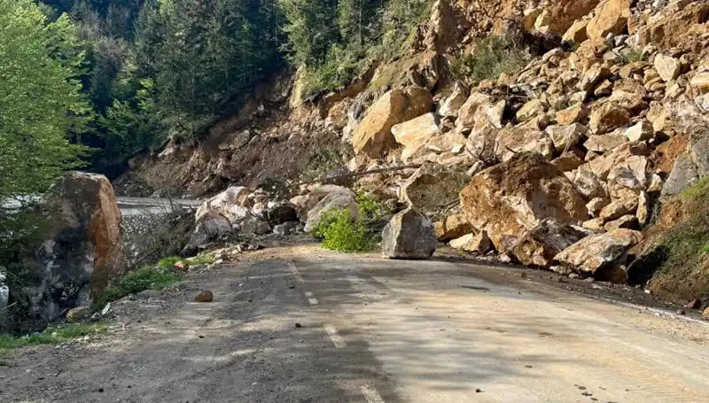 Giresun'da Heyelan Nedeniyle Yol Ulaşımı Kesildi: Vatandaşlar Tedirgin